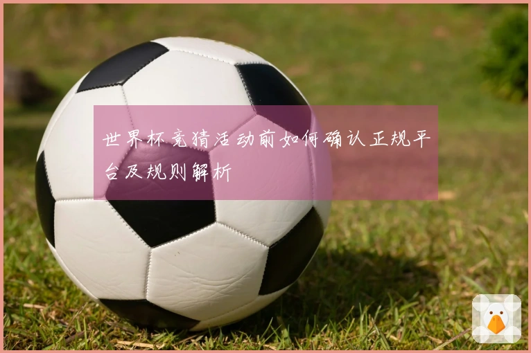 世界杯竞猜活动前如何确认正规平台及规则解析